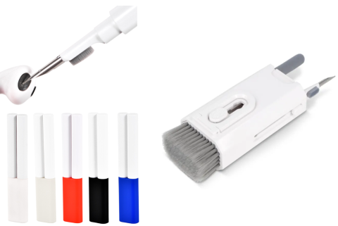 Smartphone en oordopjes cleaner